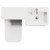 Napoli 390 Deep Blue 1000mm 2 Drawer Vanity Unit Toilet Suite with Right Hand Square Lucia Basin Top View thumbnail