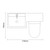 Napoli 460 Deep Blue 1100mm 2 Drawer Vanity Unit Toilet Suite with Left Hand Square Lucia Basin Top Down Dimensions thumbnail