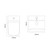 Napoli 390 Deep Blue 400mm Single Door Vanity Unit and Kingston Toilet Suite with Glide Basin Top Down Dimensions thumbnail