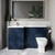 Napoli 390 Deep Blue 1500mm 3 Door Vanity Unit Toilet Suite with Left Hand Square Lucia Basin Lifestyle Image thumbnail