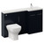 Napoli 390 Deep Blue 1500mm 3 Door Vanity Unit Toilet Suite with Right Hand Square Lucia Basin Left Hand View thumbnail