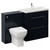 Napoli 390 Cento Deep Blue 1400mm 2 Drawer Vanity Unit Toilet Suite with Glide Basin Left Hand View thumbnail