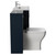 Napoli 390 Cento Deep Blue 1400mm 2 Drawer Vanity Unit Toilet Suite with Glide Basin Side View thumbnail