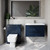 Napoli 390 Cento Deep Blue 1400mm Wall Mounted 2 Drawer Vanity Unit and Toilet Suite with Glide Basin Lifestyle Image thumbnail
