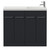 Napoli 250 Gloss Grey 1000mm 4 Door Vanity Unit with Round Silvo Basin Front View