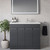 Napoli 250 Gloss Grey 1000mm 4 Door Vanity Unit with Square Silvo Basin Lifestyle Image thumbnail