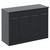 Napoli 460 Gloss Grey 1200mm 4 Door Vanity Unit for Countertop Basins Left Hand View thumbnail