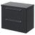 Napoli 390 Gloss Grey 600mm Wall Mounted 2 Drawer Vanity Unit for Countertop Basins Right Hand View thumbnail