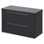 Napoli 390 Gloss Grey 800mm Wall Mounted 2 Drawer Vanity Unit for Countertop Basins Right Hand View