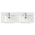 Napoli 390 Gloss Grey 1200mm Wall Mounted 4 Drawer Vanity Unit with Double Glide Basins Top View