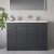Napoli 390 Gloss Grey 1200mm 4 Door Vanity Unit with Double Lucia Basins Lifestyle Image thumbnail