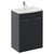Napoli 390 Gloss Grey 600mm 2 Door Vanity Unit with Arc Basin Left Hand View thumbnail