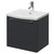 Napoli 390 Gloss Grey 500mm Wall Mounted Single Drawer Vanity Unit with Arc Basin Right Hand View thumbnail