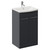 Napoli 390 Gloss Grey 500mm 2 Door Vanity Unit with Arc Basin Left Hand View thumbnail