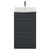 Napoli 390 Gloss Grey 500mm 2 Drawer Vanity Unit with Arc Basin Front View thumbnail