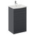 Napoli 390 Gloss Grey 500mm 2 Drawer Vanity Unit with Arc Basin Left Hand View