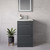 Napoli 390 Gloss Grey 500mm 2 Drawer Vanity Unit with Arc Basin Lifestyle Image thumbnail