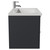 Napoli 460 Gloss Grey 800mm Wall Mounted 2 Drawer Vanity Unit with Glide Basin Side View thumbnail