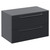 Napoli 460 Gloss Grey 800mm Wall Mounted 2 Drawer Vanity Unit for Countertop Basins Left Hand View