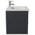 Napoli 460 Gloss Grey 600mm Wall Mounted 2 Drawer Vanity Unit with Glide Basin Side View