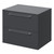 Napoli 460 Gloss Grey 600mm Wall Mounted 2 Drawer Vanity Unit for Countertop Basins Right Hand View thumbnail