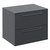 Napoli 460 Gloss Grey 600mm Wall Mounted 2 Drawer Vanity Unit for Countertop Basins Left Hand View