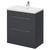 Napoli 460 Gloss Grey 800mm 2 Drawer Vanity Unit with Glide Basin Right Hand View
