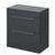 Napoli 460 Gloss Grey 800mm 2 Drawer Vanity Unit for Countertop Basins Right Hand View