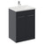 Napoli 460 Gloss Grey 600mm 2 Door Vanity Unit with Glide Basin Left Hand View