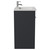 Napoli 460 Gloss Grey 600mm 2 Door Vanity Unit with Glide Basin Side View thumbnail
