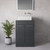 Napoli 460 Gloss Grey 600mm 2 Door Vanity Unit for Countertop Basins Lifestyle Image thumbnail