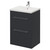 Napoli 460 Gloss Grey 600mm 2 Drawer Vanity Unit with Glide Basin Right Hand View
