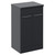 Napoli 390 Gloss Grey 500mm 2 Door Vanity Unit for Countertop Basins Left Hand View thumbnail