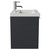Napoli 390 Gloss Grey 500mm Wall Mounted Single Drawer Vanity Unit with Glide Basin Side View