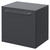 Napoli 390 Gloss Grey 500mm Wall Mounted Single Drawer Vanity Unit for Countertop Basins Right Hand View thumbnail