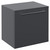 Napoli 390 Gloss Grey 500mm Wall Mounted Single Drawer Vanity Unit for Countertop Basins Left Hand View thumbnail