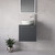Napoli 390 Gloss Grey 500mm Wall Mounted Single Drawer Vanity Unit for Countertop Basins Lifestyle Image thumbnail