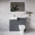 Napoli 250 Gloss Grey 1000mm 2 Door Vanity Unit Toilet Suite with Left Hand Square Rico Semi Recessed Basin Lifestyle Image thumbnail