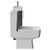 Napoli Cube Gloss Grey 400mm Single Door Vanity Unit and Toilet Suite with Align Basin Side View