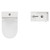 Napoli Cube Gloss Grey 400mm Single Door Wall Mounted Vanity Unit and Jubilee Toilet Suite with Align Basin Top View thumbnail