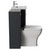 Napoli 390 Gloss Grey 1100mm 2 Drawer Vanity Unit Toilet Suite with Glide Basin Side View