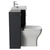 Napoli 390 Gloss Grey 1300mm 2 Drawer Vanity Unit Toilet Suite with Glide Basin Side View