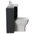 Napoli 390 Gloss Grey 1300mm 2 Drawer Vanity Unit Toilet Suite with Glide Basin Side View thumbnail