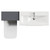 Napoli 390 Gloss Grey 1300mm 2 Drawer Vanity Unit Toilet Suite with Glide Basin Top View thumbnail