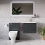 Napoli 390 Gloss Grey 1100mm Wall Mounted 2 Drawer Vanity Unit and Toilet Suite with Glide Basin Lifestyle Image thumbnail