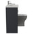 Napoli 390 Gloss Grey 1100mm 2 Door Vanity Unit Toilet Suite with Square Left Hand Lucia Basin Side View thumbnail