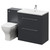 Napoli 460 Gloss Grey 1300mm 2 Drawer Vanity Unit Toilet Suite with Glide Basin Right Hand View thumbnail