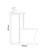 Napoli 460 Gloss Grey 1300mm 2 Drawer Vanity Unit Toilet Suite with Glide Basin Side on Dimensions thumbnail