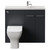 Napoli 250 Gloss Grey 1000mm 2 Door Vanity Unit Toilet Suite with Square Silvo Basin Front View thumbnail