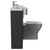 Napoli 250 Gloss Grey 1000mm 2 Door Vanity Unit Toilet Suite with Left Hand Round Rico Semi Recessed Basin Side View thumbnail